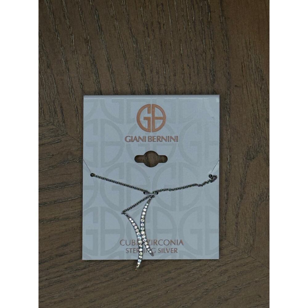 Giani Bernini Sterling Silver Cubic Zirconia Drop Necklace - Picture 5 of 6